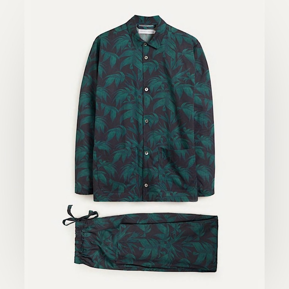 Man luxury Pajama’s set - hand printed fabric for Liberty London